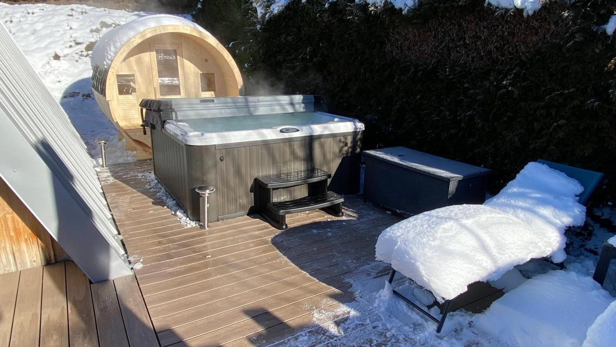 Au-Doux-Altic Chalet Romantique Avec Jacuzzi Et Sauna Métabief Exterior foto
